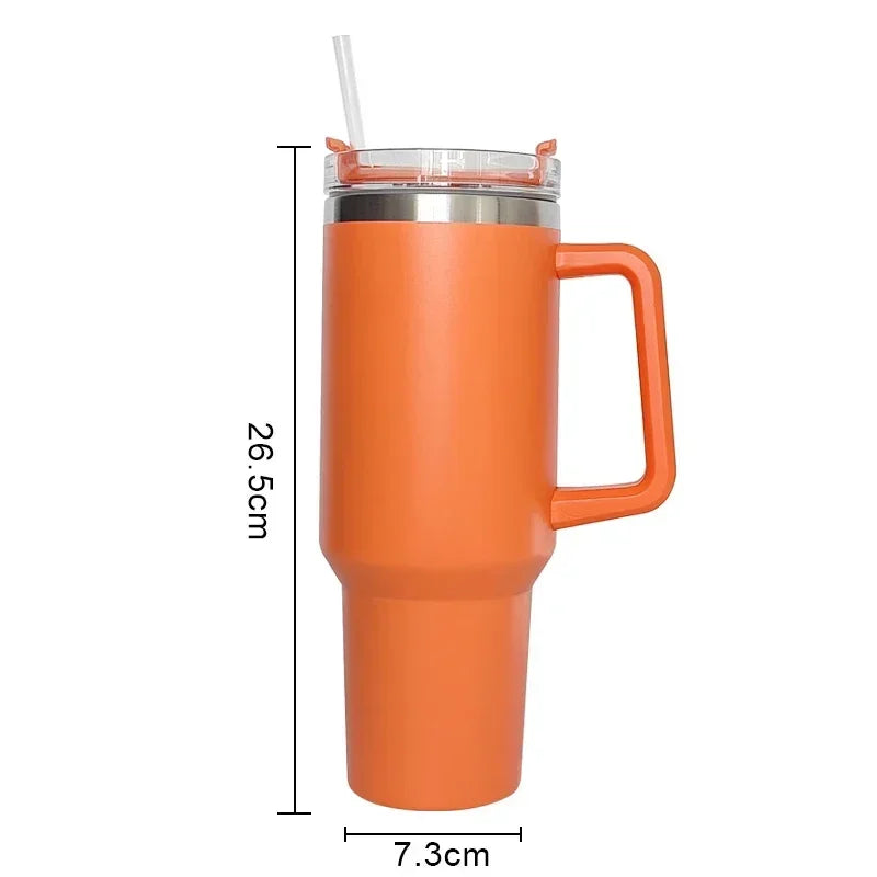40oz Mug Tumbler With Handle Insulated Tumbler With Lids Straw Stainless Steel Coffee Tumbler Termos Cup for Travel Thermal Mug La Cuisine de Mimi