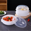 1/2/3-Layer Round Plastic Food Steamer for Dumplings with Lid Microwave Oven Rice Cooker Steaming Grid Kitchen Accessories La Cuisine de Mimi