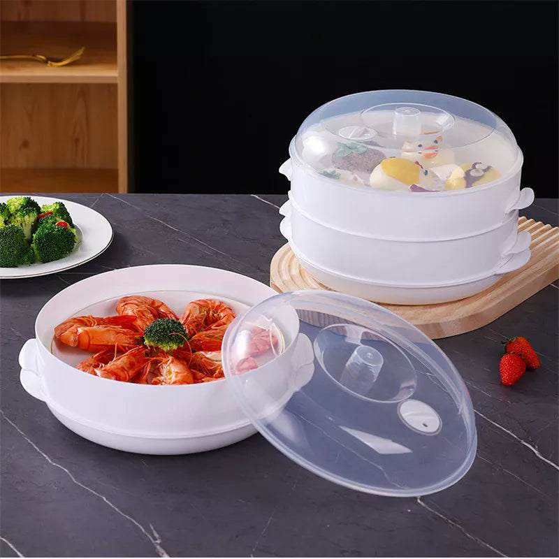 Cuiseur Vapeur En Silicone Pour Micro-ondes Avec Poignée Et Couvercle – 1,2 L Antiadhésif Pour Ramen, Réchauffer Les Restes, Stockage Du Réfrigérateur, Passe Au Micro-ondes à La Table, Passe Au Lave-vaisselle Et
