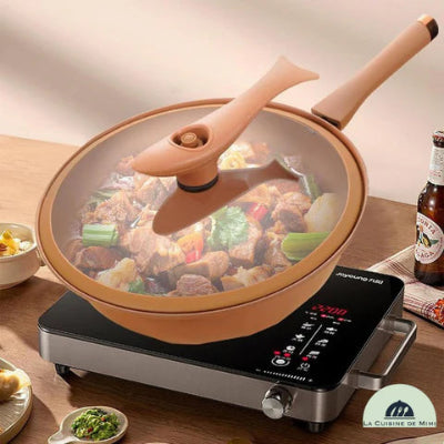 WOK ACIER TERRE CUITE ANTIADHESIF | STEELWOK TERRACOTTA™ La Cuisine de Mimi