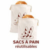 Sacs à pain en lin | ConservFraîcheur La Cuisine de Mimi