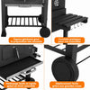Barbecue Charbon XXL avec Fumoir & Roues | Grill Jardin Premium La Cuisine de Mimi
