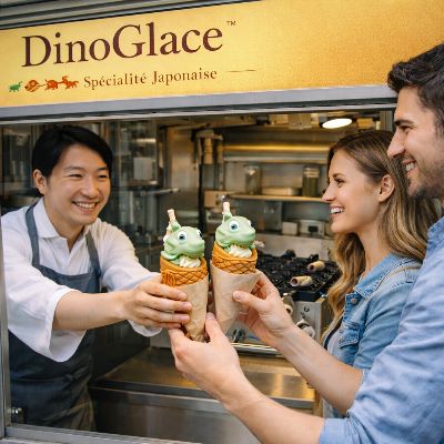 Machine à gaufres à Crème Glacée | DinoGlace™ La Cuisine de Mimi