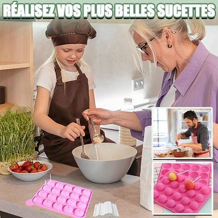 Moule à sucettes en silicone de 20 trous | LILLIPOPMOLD™ La Cuisine de Mimi