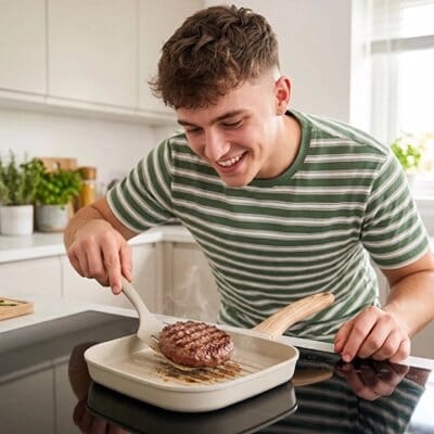 Poêle à griller | Antiadhésive La Cuisine de Mimi