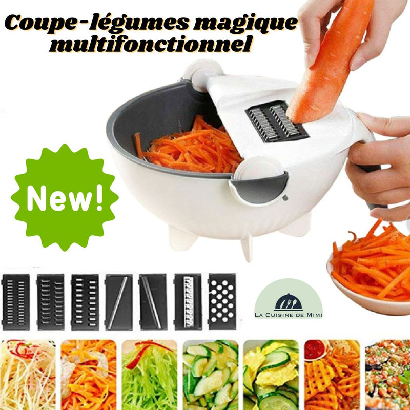Coupe-légumes 9 en 1 - Coupe-légumes manuel multifonctionnel - coupe-œufs -  presse | bol