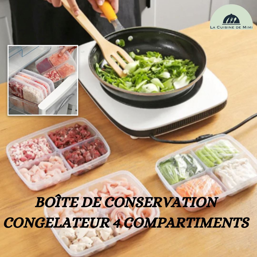 FREEZERBOX™⎮BOÎTE DE CONSERVATION CONGELATEUR 4 COMPARTIMENTS La Cuisine de Mimi