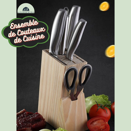 Ensemble de couteaux de cuisine en acier inoxydable La Cuisine de Mimi