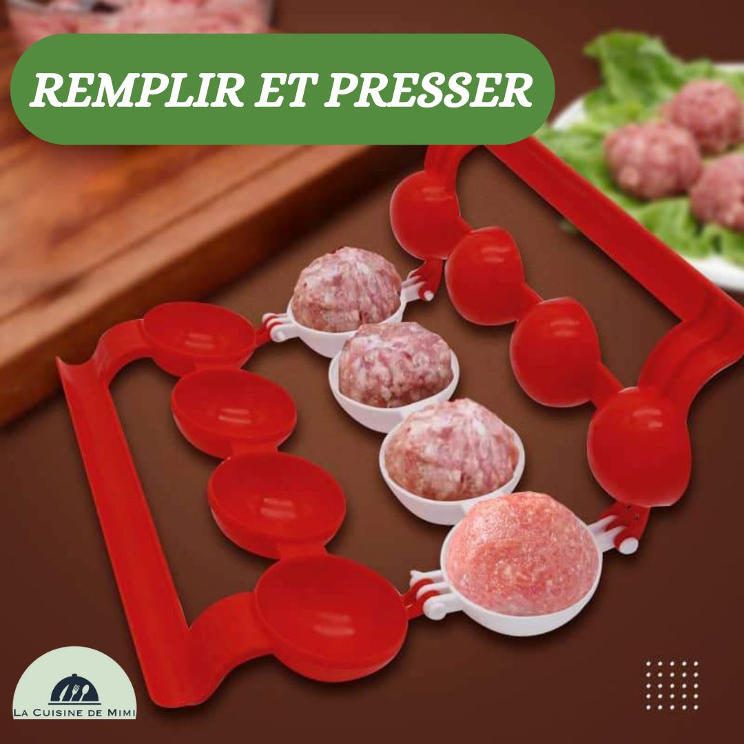 MagiDeal Machine à Boulettes De Viande Triple Tube – Acier Inox 304 – Outil Cuisine Facile Pour Boulettes Parfaites En Quelques Secondes