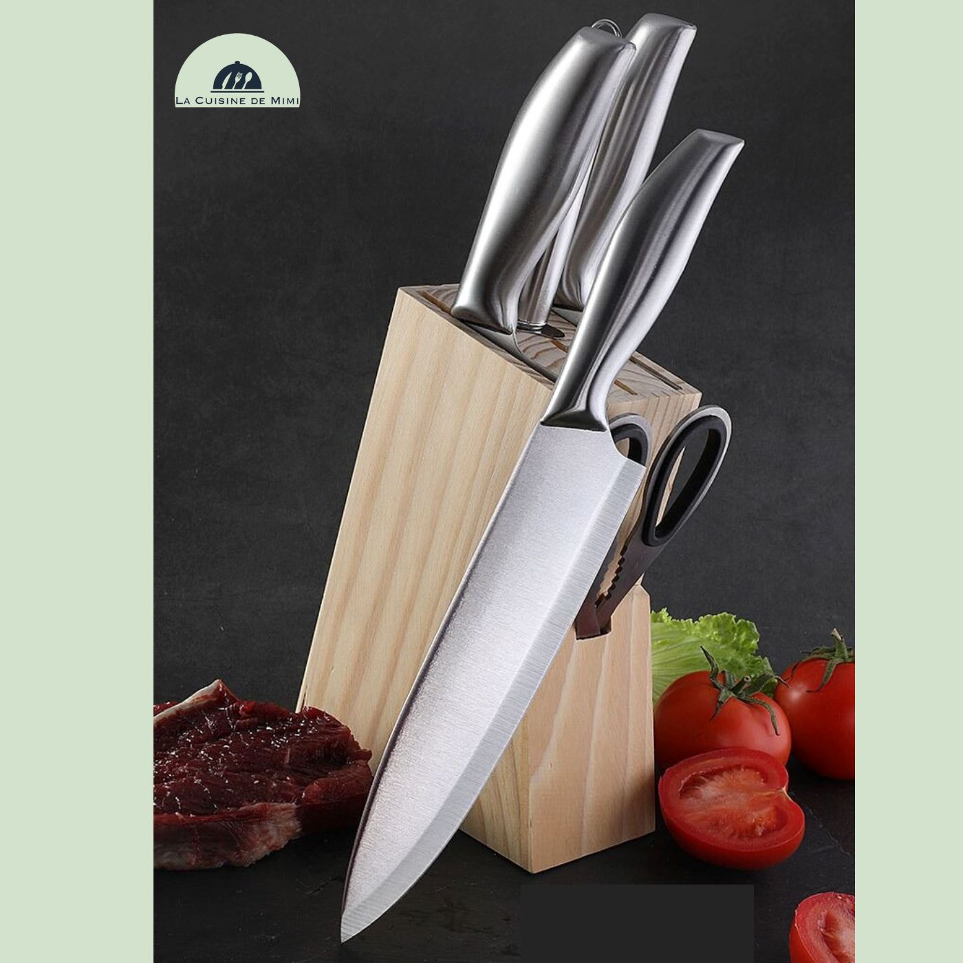 Set de Couteaux de cuisine + économe en céramique 5 pièces avec gaine -  Couteaux de table et de cuisine (10643347)