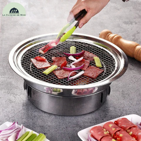 KOREANBBQ™⎮Barbecue Coréen à charbon de bois en acier inoxydable antia – La  Cuisine de Mimi