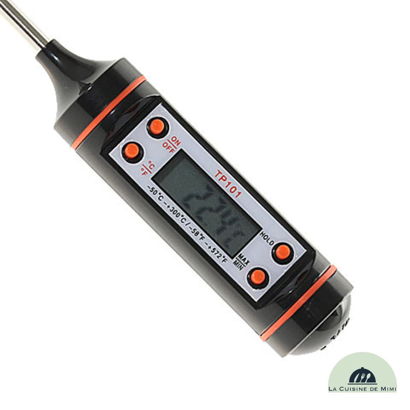 Lot De 2 Thermomètres De Cuisine Numériques Avec Sondes Longues - Thermomètre Viande, Barbecue, Eau - Précis Et Pratique