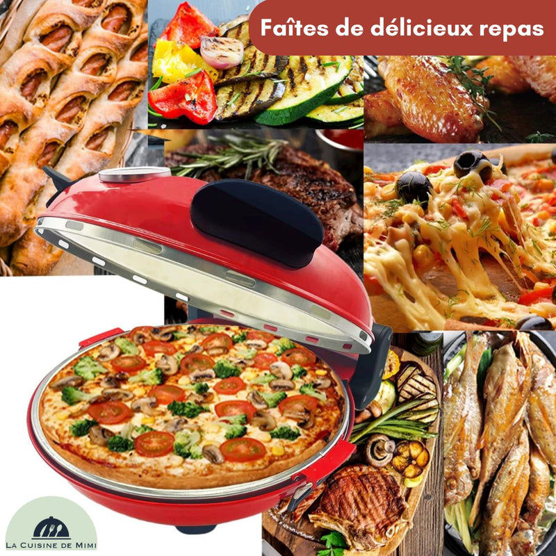 FORNOPIZZA™ 1⎮FOUR à PIZZA ELECTRIQUE, PLAQUE DE PIERRE CERAMIQUE 31cm – La  Cuisine de Mimi