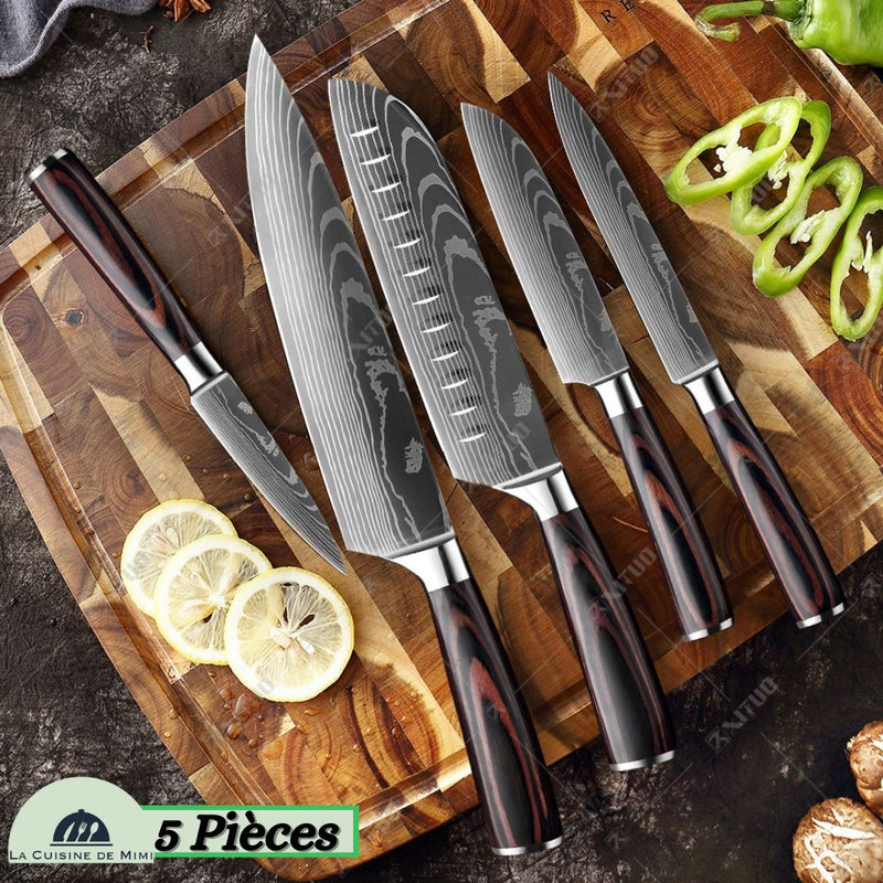 Ensemble de couteaux professionnels 3 pièces - Couteaux de chef de chef  japonais 