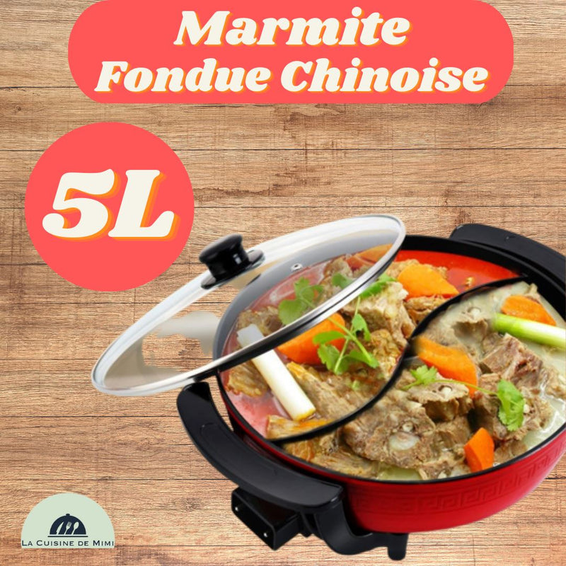 SHABUSOUP™⎮Marmite électrique Soupe Shabu - Fondue Chinoise - 5L