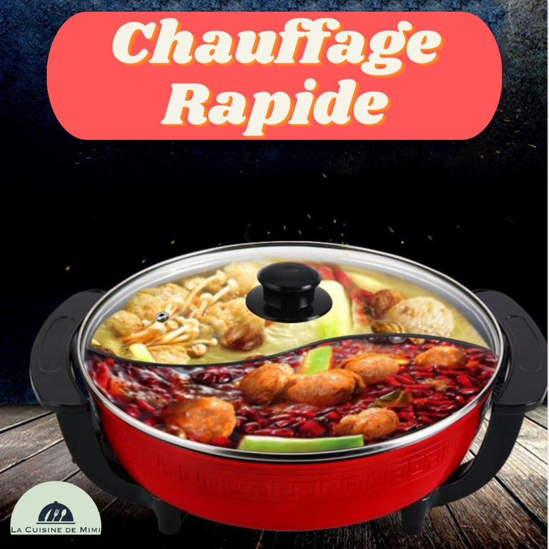 Marmite électrique Soupe Shabu - Fondue Chinoise - 5L La Cuisine de Mimi