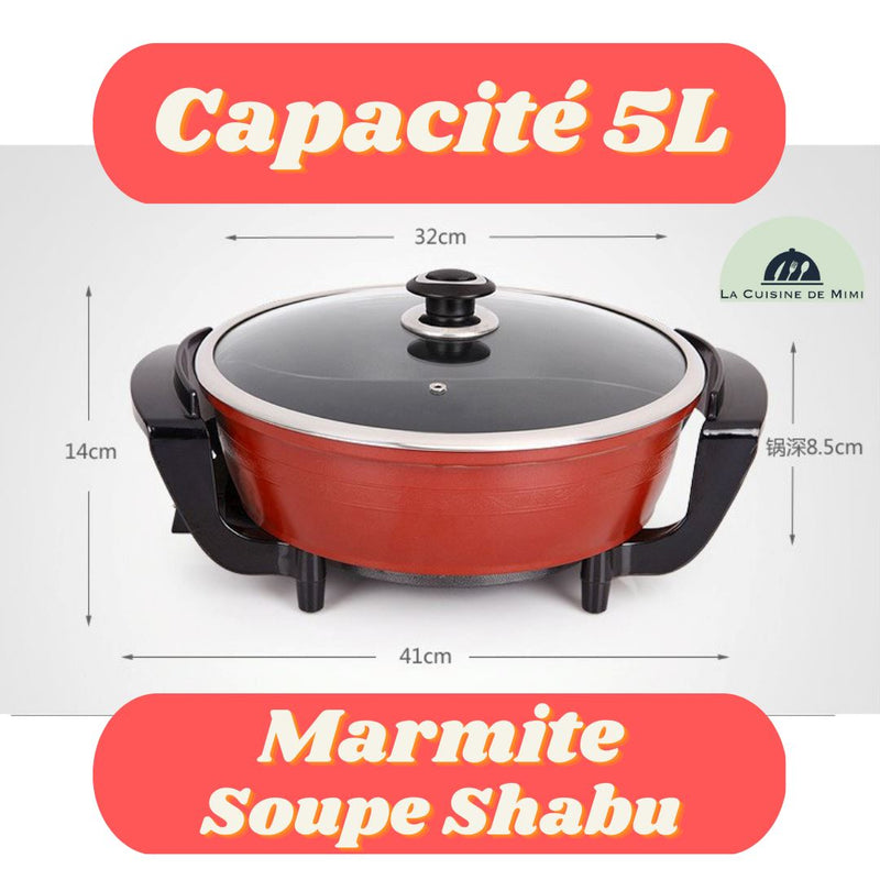 SHABUSOUP™⎮Marmite électrique Soupe Shabu - Fondue Chinoise - 5L – La  Cuisine de Mimi