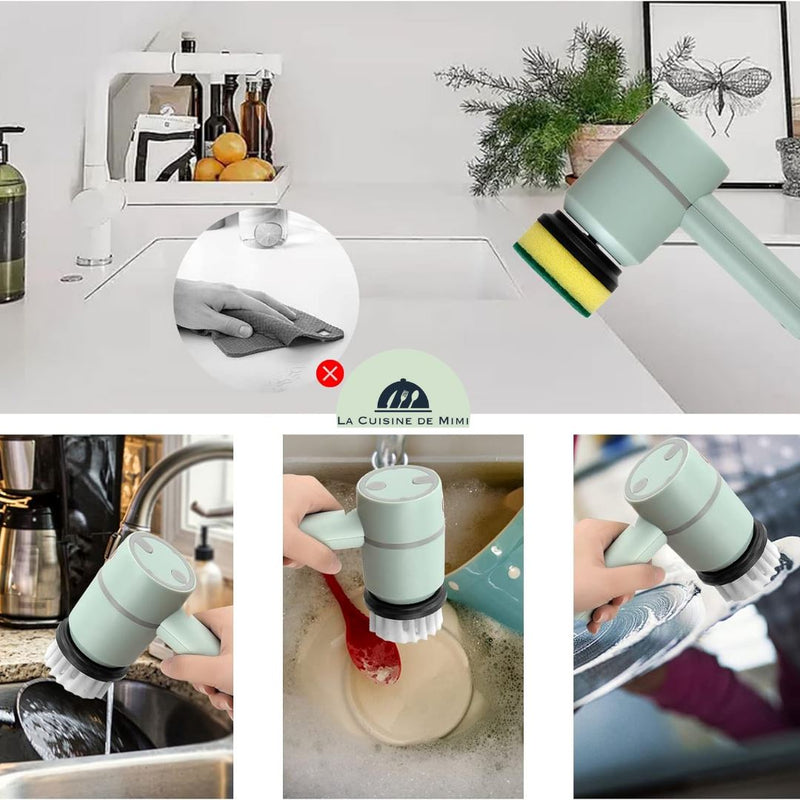 Ménage Nettoyage Brosse Cuisine Gadgets Produits de nettoyage Pour la  maison Sans Fil Brosse Ménage Gadgets Épurateur de spin électrique