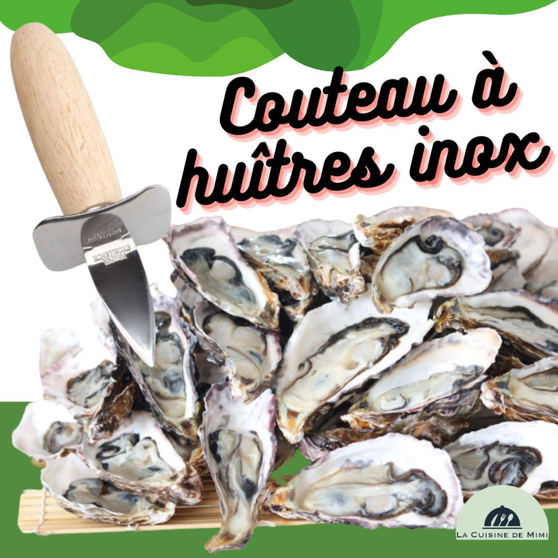 Couteau à huîtres La Fourmi - L'encoche - Lame inox 25/10°