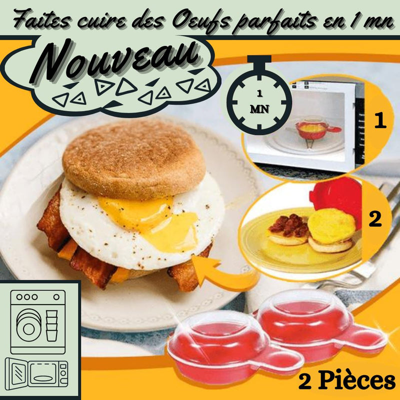 1 Pièce Pocheuse D'œufs Micro-ondes Mini Cuiseur À Double Œufs Pour La  Cuisine, Mode en ligne