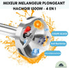 MIXEUR MELANGEUR PLONGEANT HACHOIR 1500W 4 EN 1 La Cuisine de Mimi