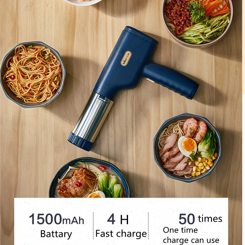 Stainless Steel Noodle Maker Handheld Household Electric Small Wireless Charging Pressure Noodle Gun Machine And Pasta Maker La Cuisine de Mimi