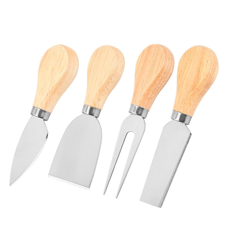 Unibow couteaux à fromage avec manche en bois trancheuse acier inoxydable  fourchette ensemble de 6 - DIAYTAR SÉNÉGAL