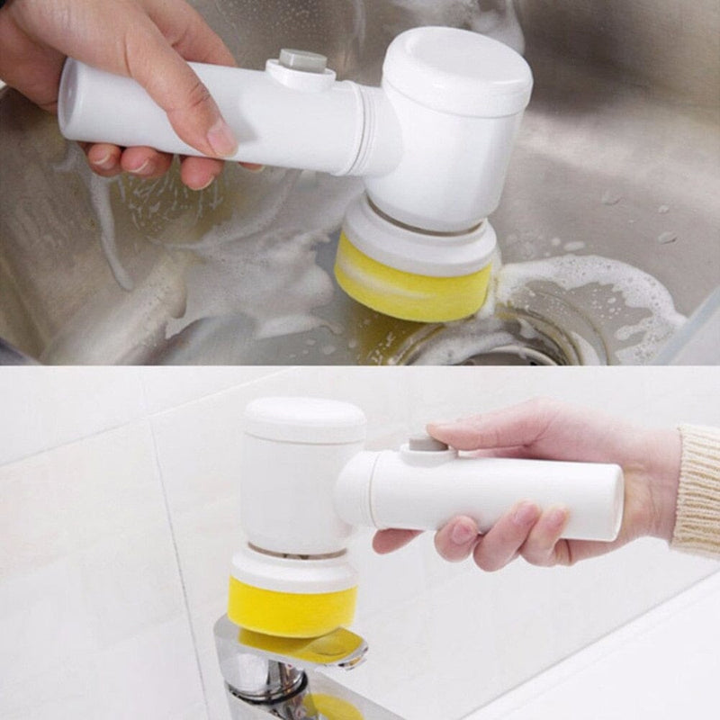 Brosse de nettoyage rotative 5 en 1 brosse de nettoyage brosse de nettoyage  multifonction pour bouteilles accessoires de cuisine nettoyeur de lacunes :  : Cuisine et Maison