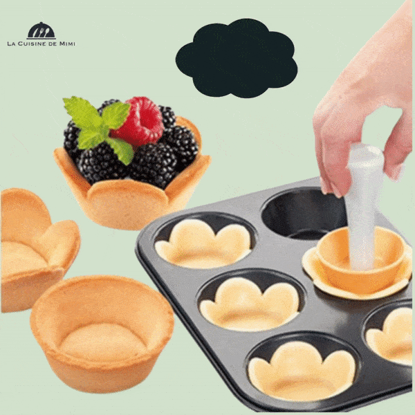 Coupe-biscuits rond à fleurs de Pâtisserie La Cuisine de Mimi